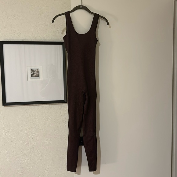 We Over Me - Flow Bodysuit in Burgundy Spacedye - Picture 1 of 6
